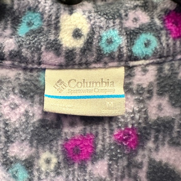 Columbia Floral Print Jacket Girls Size M - Picture 2 of 5